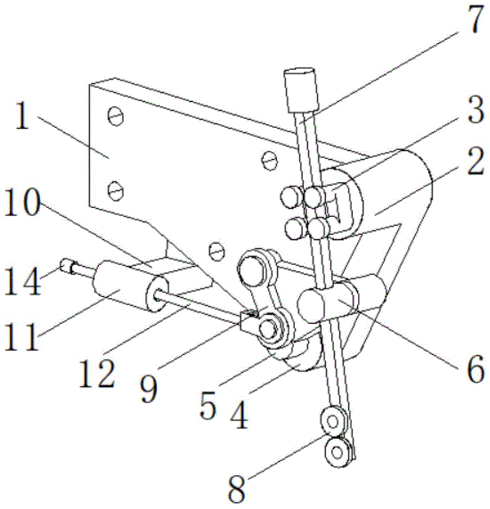 一种纺织用张力摇臂结构的制作方法