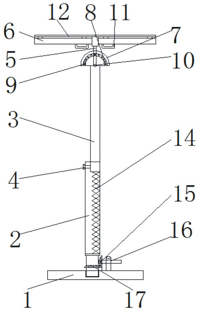 一种便于调节对光角度的太阳能电池板支架的制作方法