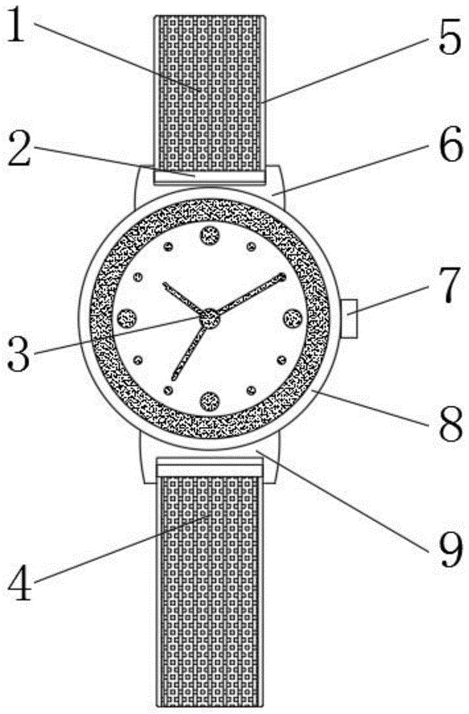 一种带有弹性结构的手表带的制作方法