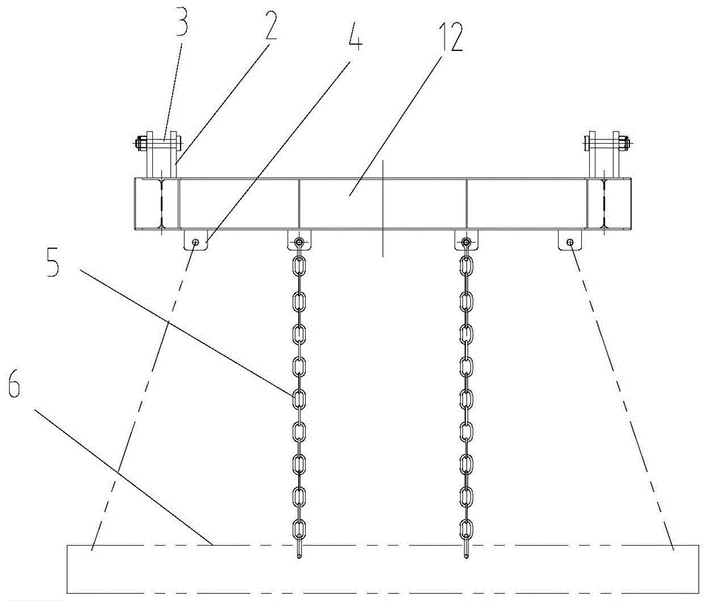 结合模具专用吊车使用的上料架专用吊具的制作方法