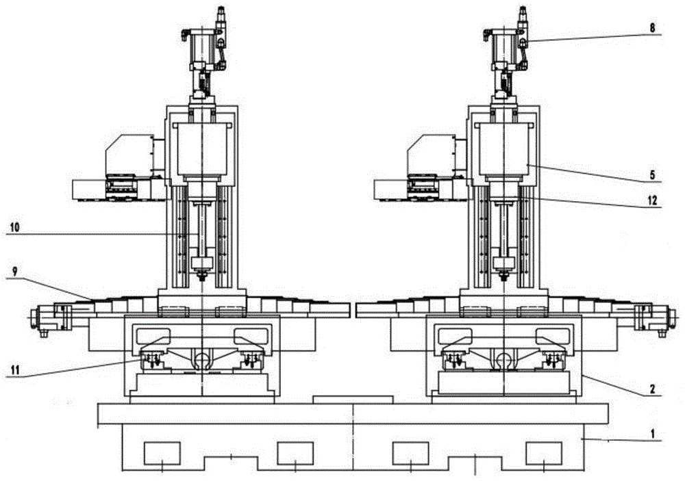 一种生产线专用双工位加工中心的制作方法