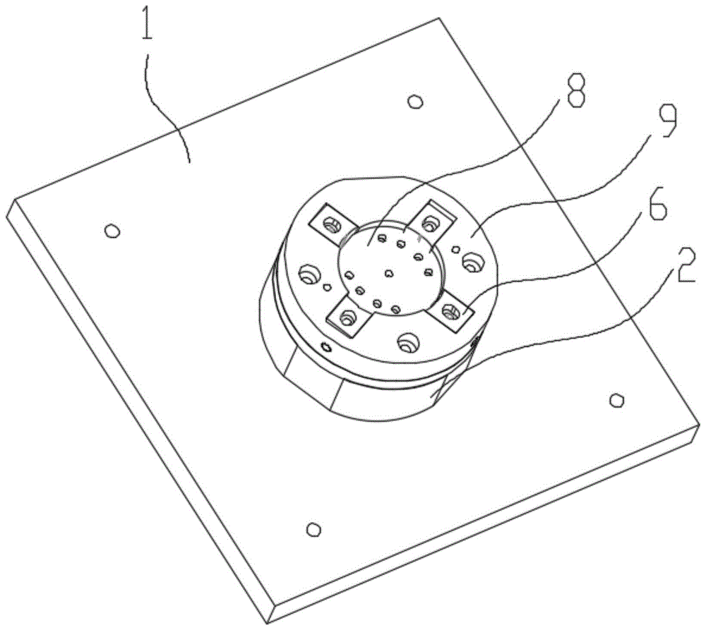 一种微型弹簧探针四点式封口装置的制作方法
