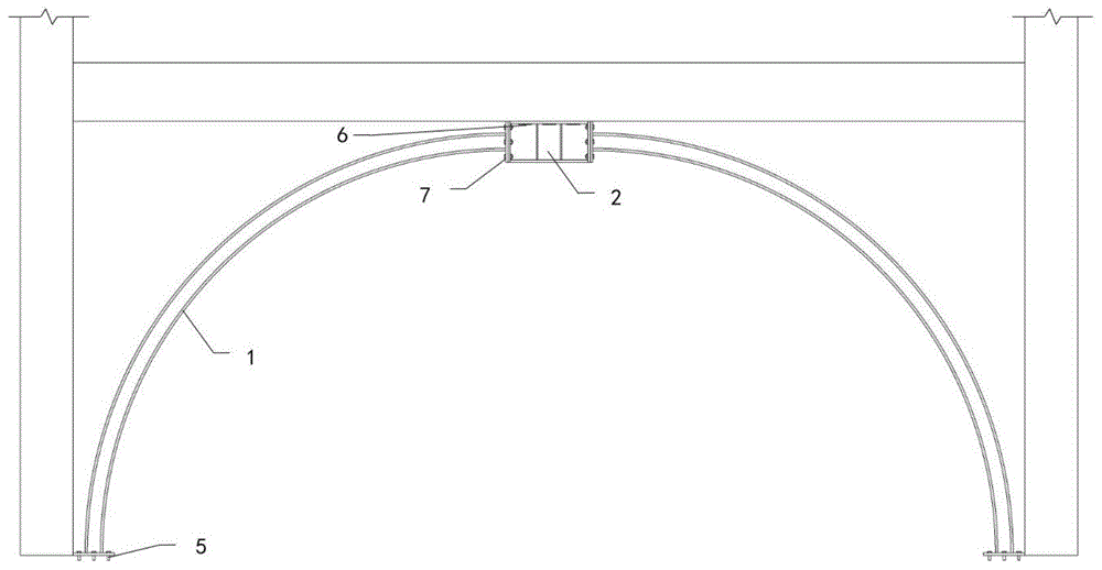 一种建筑空旷区域抗震加固曲线型支撑装置的制作方法