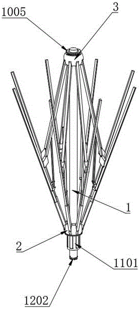 一种反向伞的伞骨连接结构的制作方法