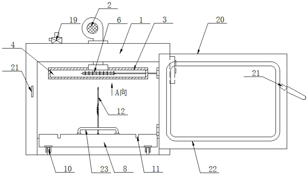 一种便于对货架进行固定的工业烘箱的制作方法