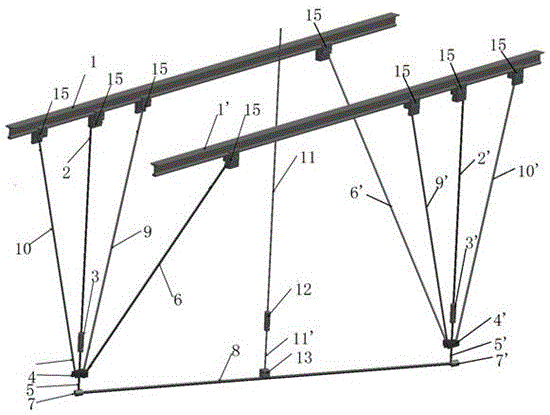 几何参数可调的接触网模拟搭建结构的制作方法