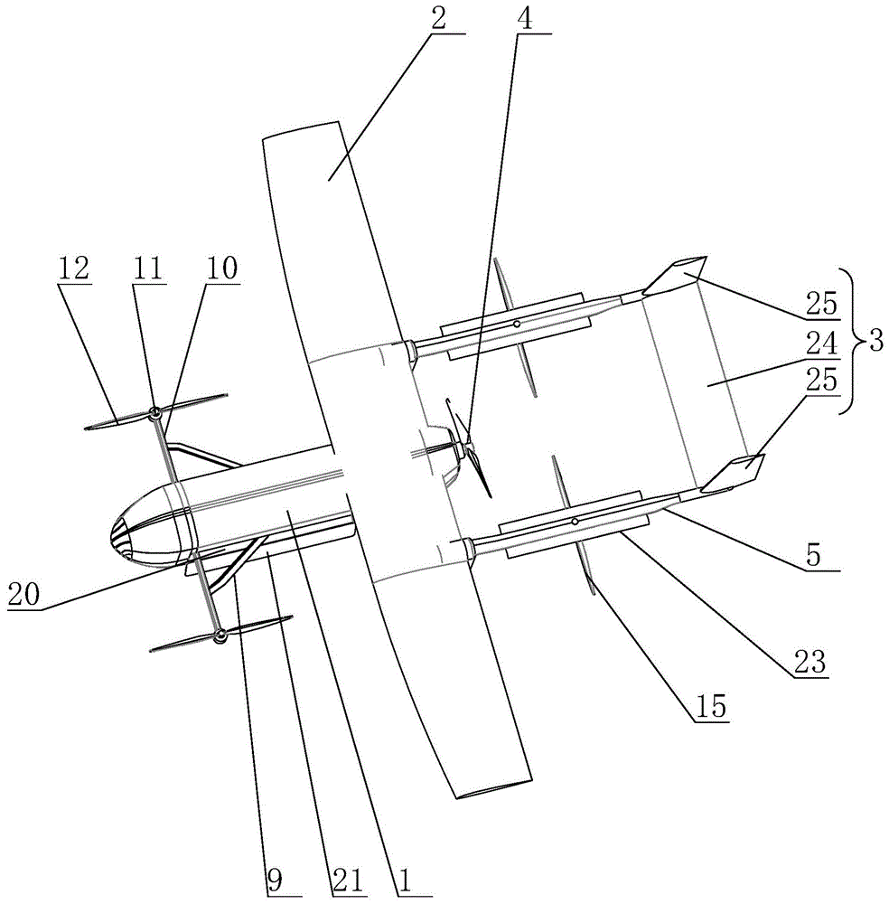 一种自动折叠旋翼的垂直起降固定翼无人机的制作方法