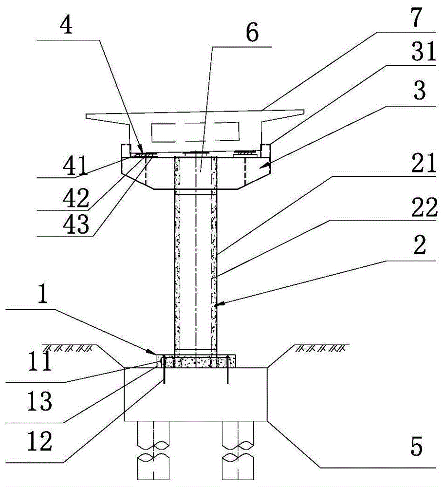 独柱墩桥梁加固系统及方法与流程