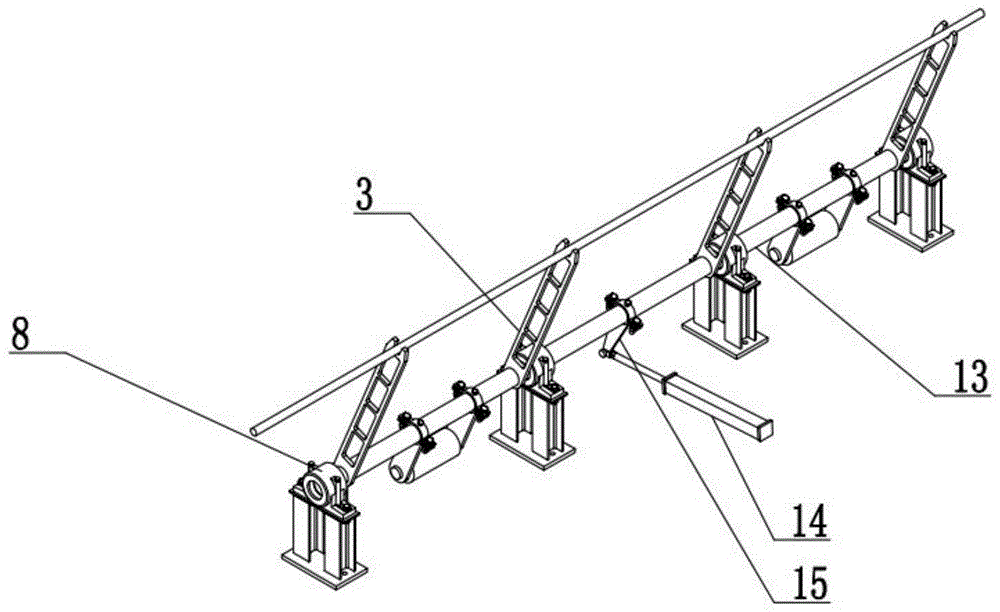 细长棒管的摆动运输装置的制作方法