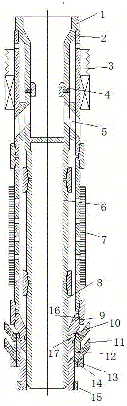 多油层中单独对一层挤压充填管柱的制作方法