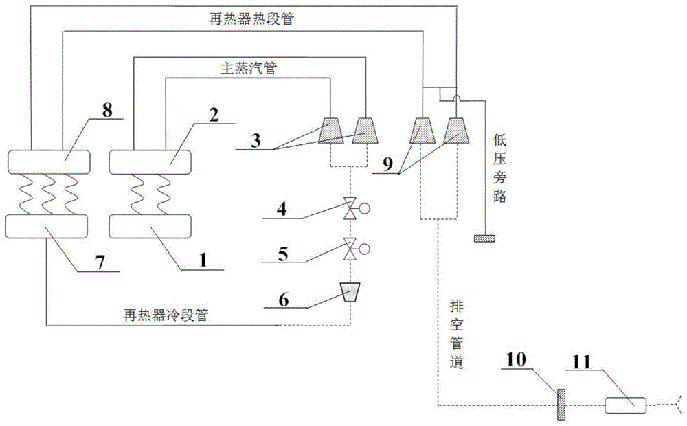 一种电站锅炉串联双阀门蒸汽吹管结构的制作方法