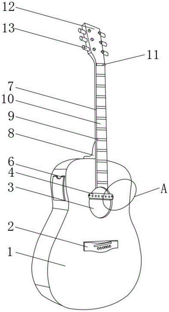 一种具有扩音功能的木吉他的制作方法