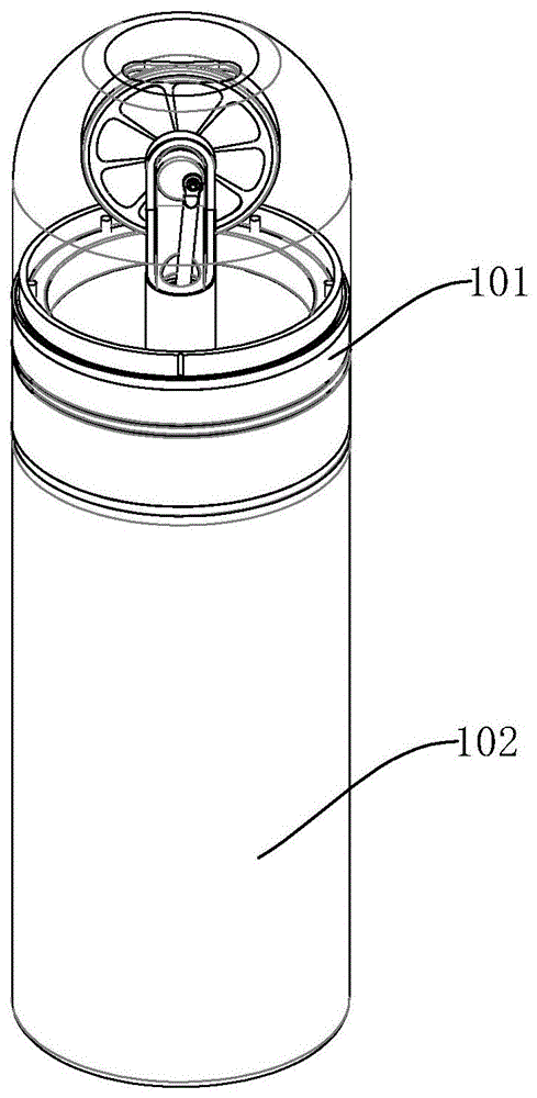 一种弹性气缸斯特林发动机杯盖以及杯子的制作方法