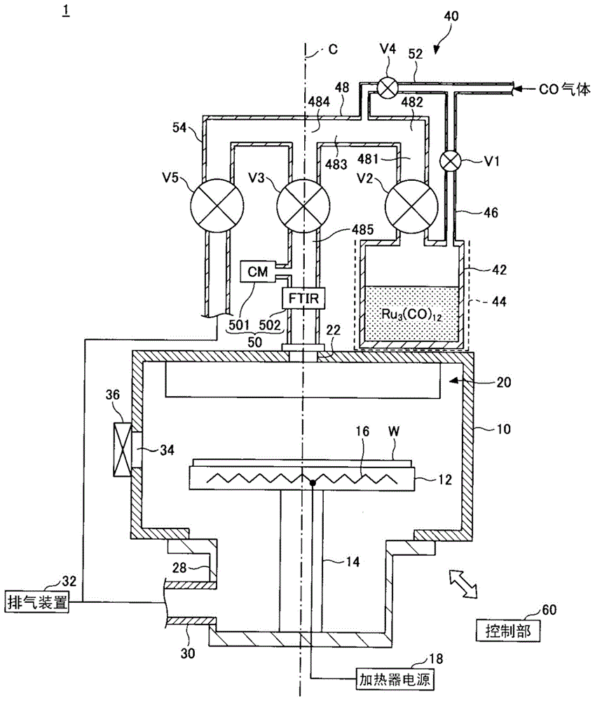 成膜装置、原料供给装置以及成膜方法与流程