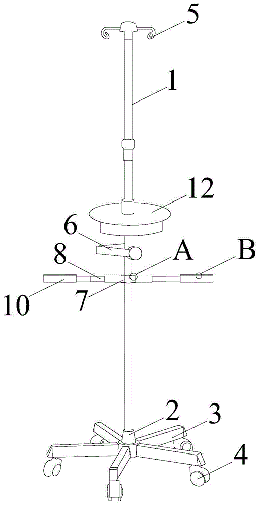 可移动输液架的制作方法