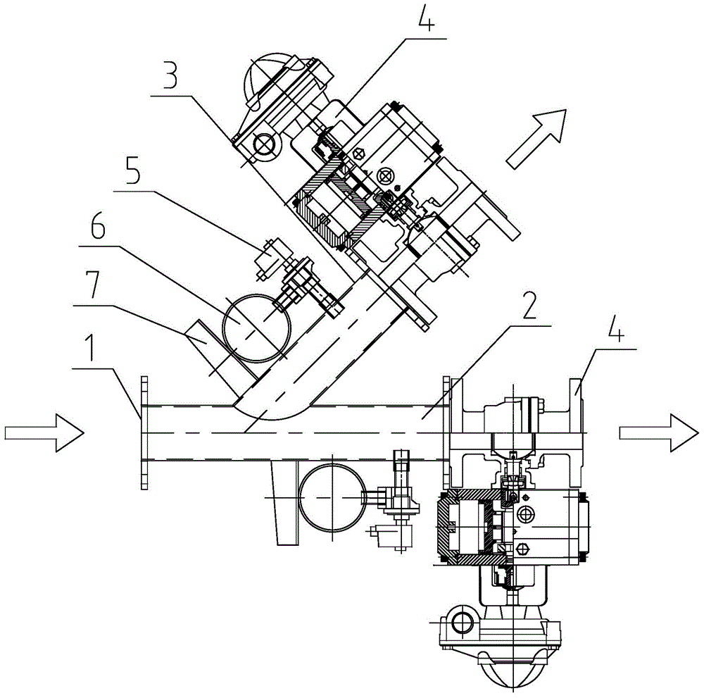 气力输送系统防积料三通结构的制作方法