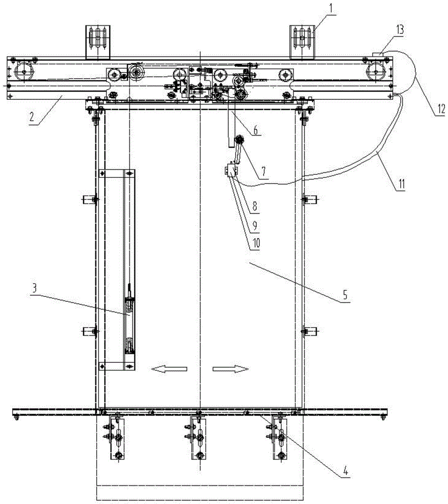 一种浅底坑电梯的层门装置的制作方法