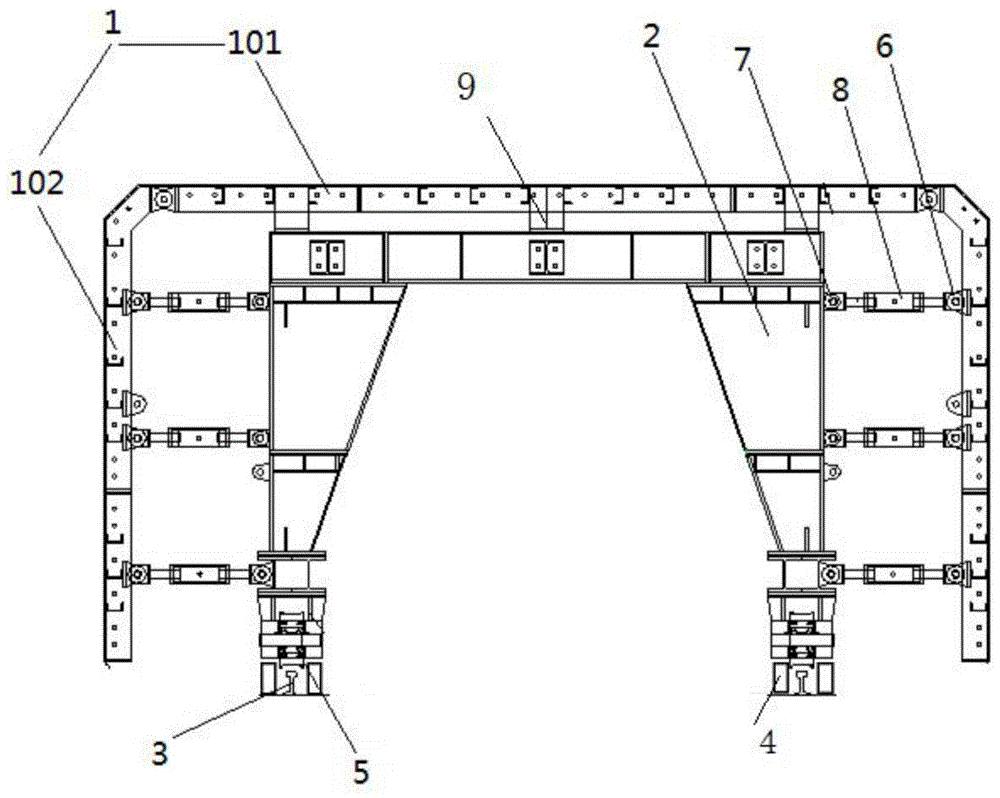 一种现浇混凝土箱涵钢结构组合式整体模板支架系统的制作方法