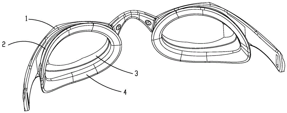 具有记忆和3D定型功能眼罩护垫的泳镜及其制作工艺的制作方法