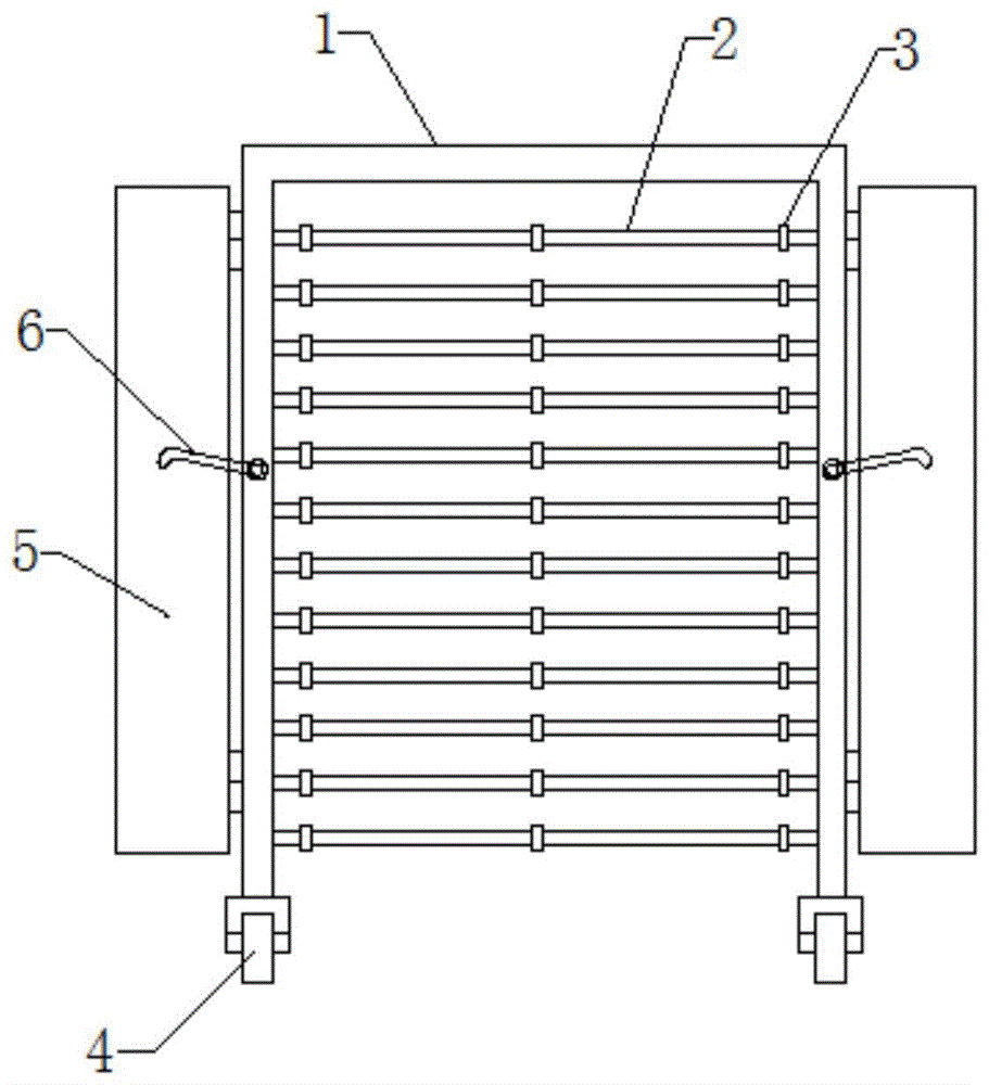 一种外保温模板的输送晾干架的制作方法