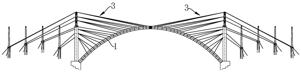 主拱单肋错位悬臂浇筑同步横向连接的主拱成拱工艺的制作方法