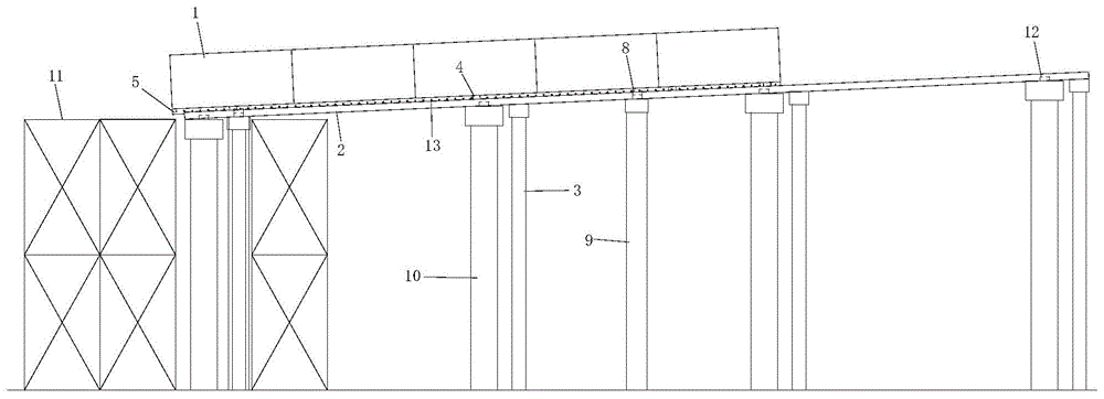 曲线钢梁顶推体系及施工方法与流程
