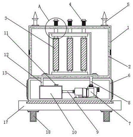一种具有循环散热结构的节能型配电变压器的制作方法