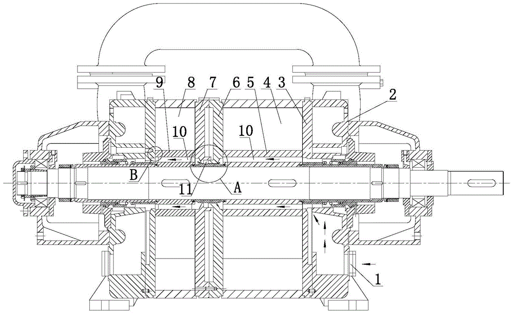 双级液环泵叶轮流道密封结构的制作方法