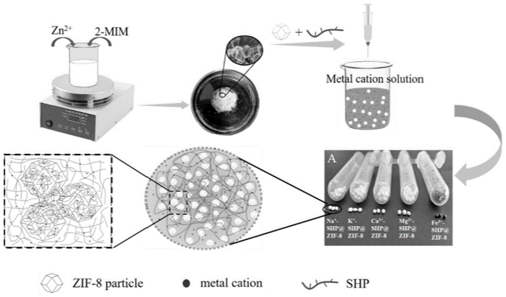 一种ZIF-8多孔凝胶微球的制备方法及应用与流程