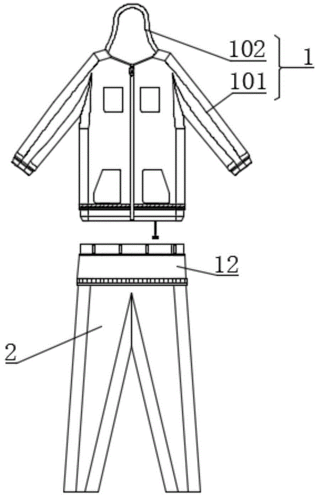 一种用于野外作业的智能防寒工作服的制作方法