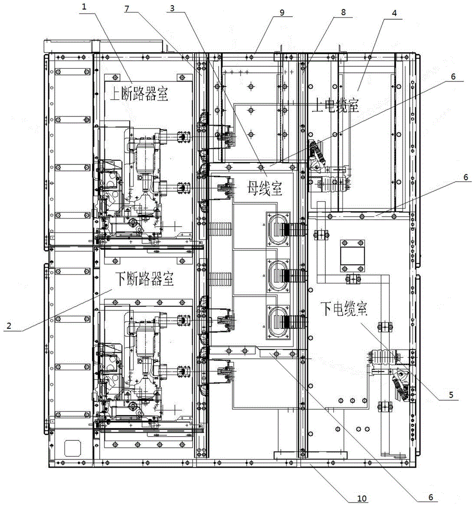 一种安全性双断路器室中压柜的制作方法