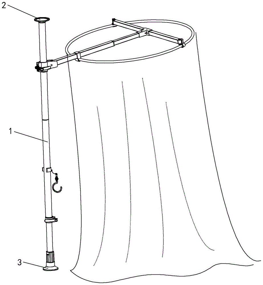 一种可调升降圆顶式蚊帐支架的制作方法