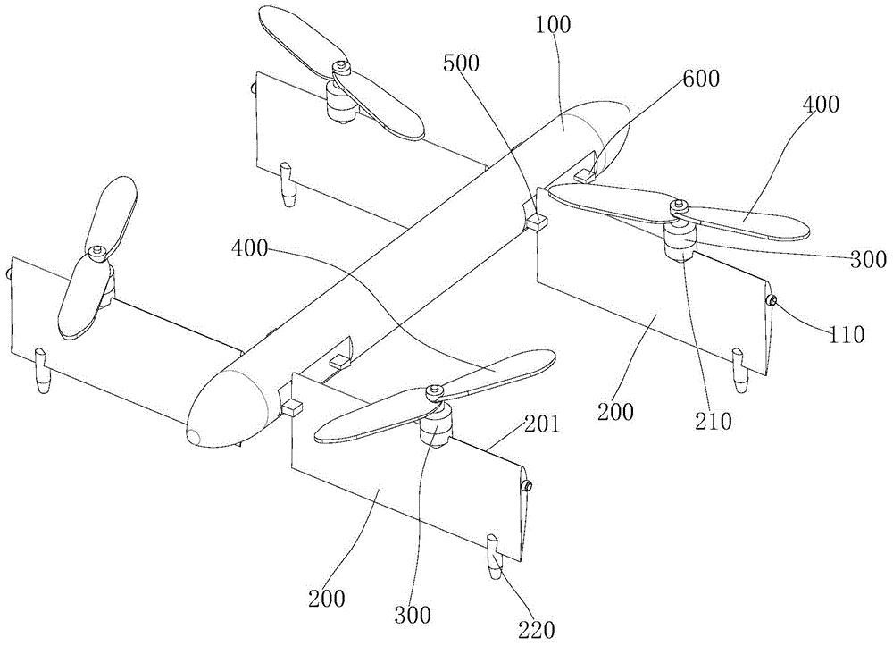 机翼自平衡变轴无人机的制作方法