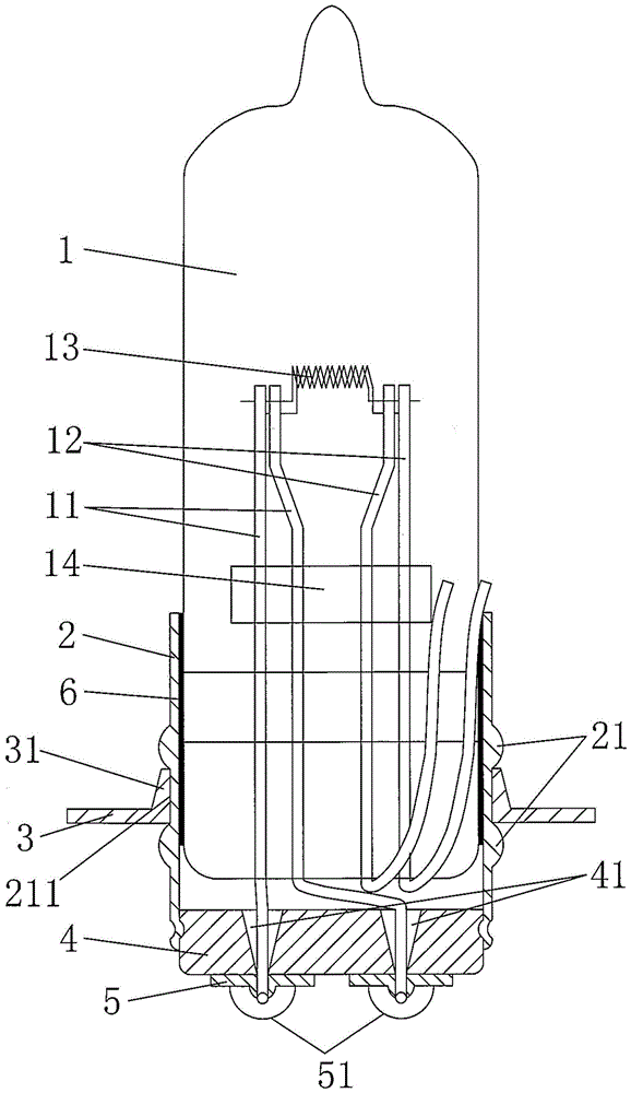 摩托车灯的灯盘与玻壳定位套筒配合结构的制作方法