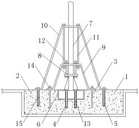 一种结构稳定的小型通信塔的制作方法