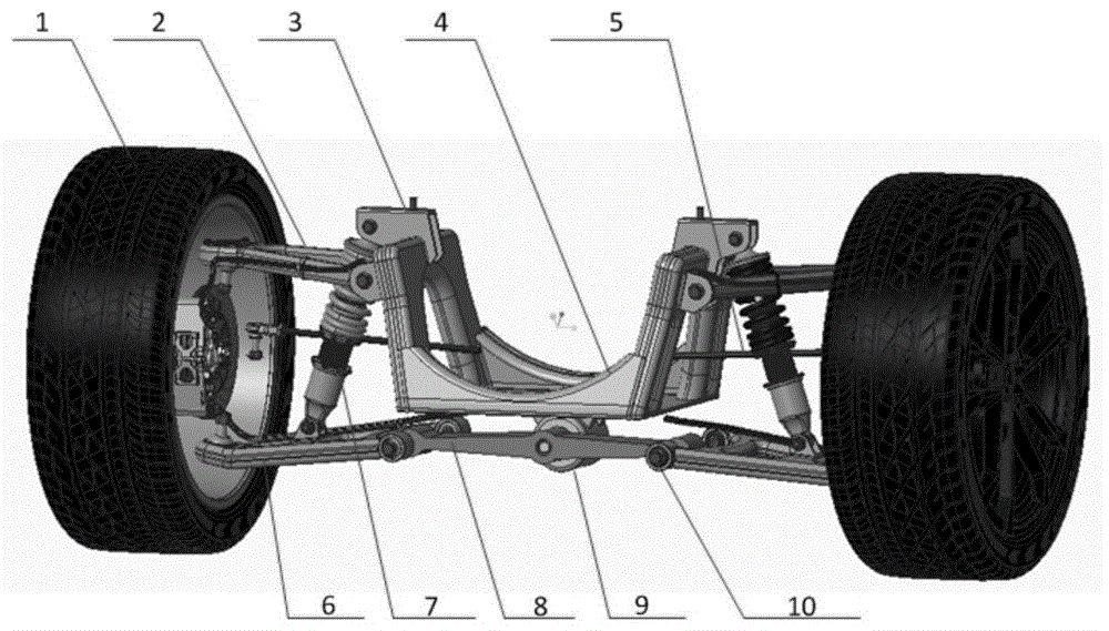 一种车体双横臂独立悬架侧倾防控方法及结构与流程