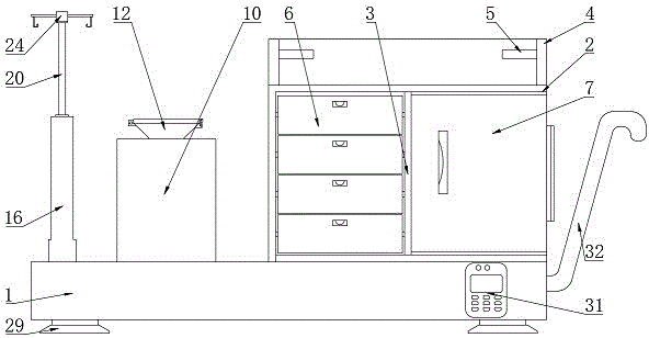 一种呼吸内科护理可移动工作台的制作方法