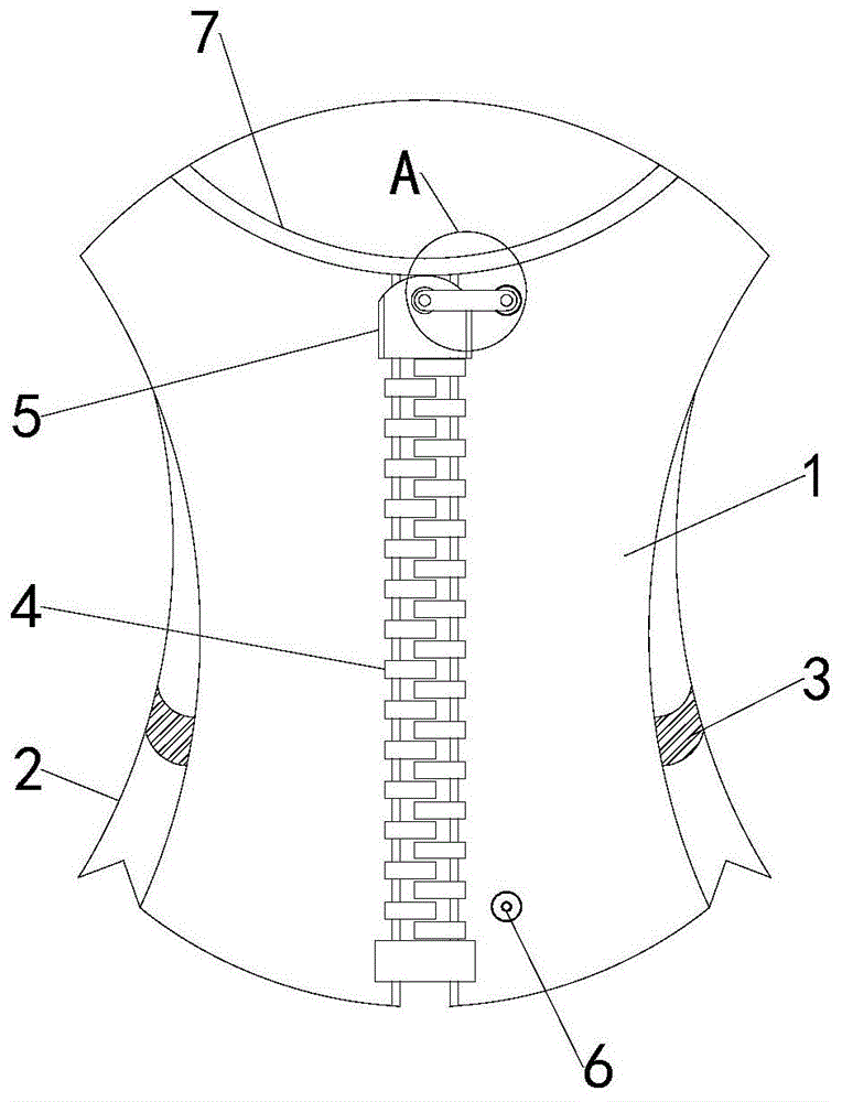 一种骨折病人用拉链服的制作方法