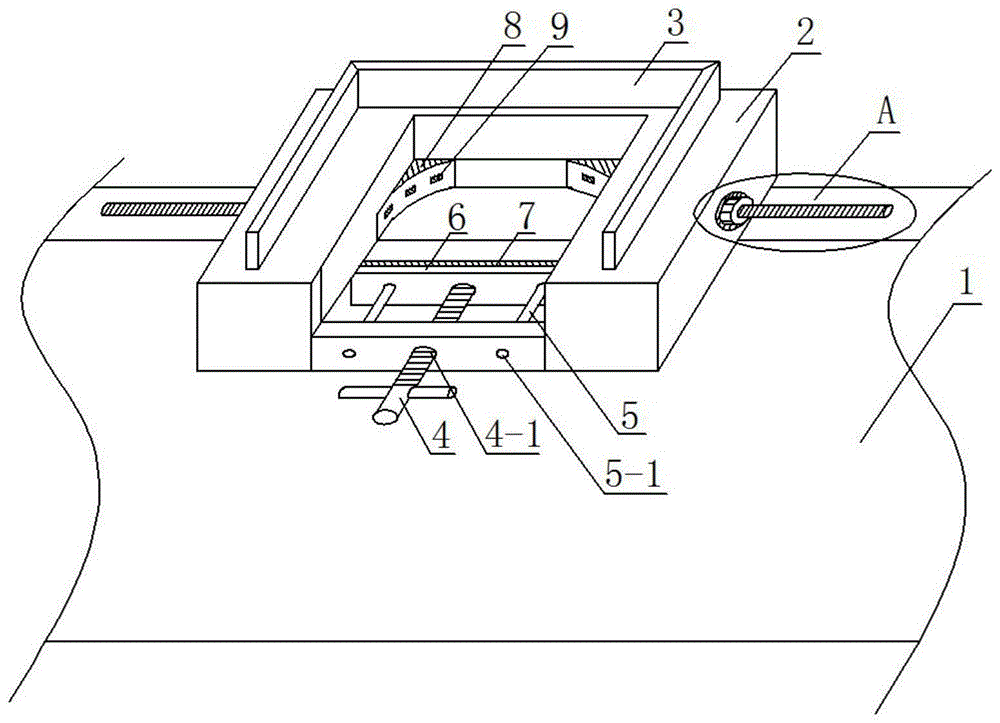 合页开槽机的精准定位装置的制作方法