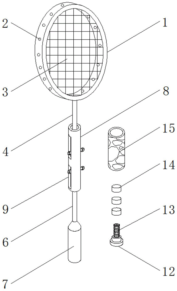 一种伸缩式球拍的制作方法