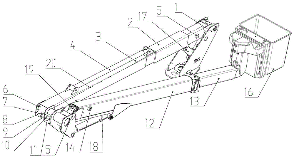 一种绝缘高空作业车的臂架装置的制作方法