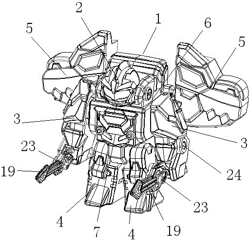 一种恐龙变形玩具机器人的制作方法