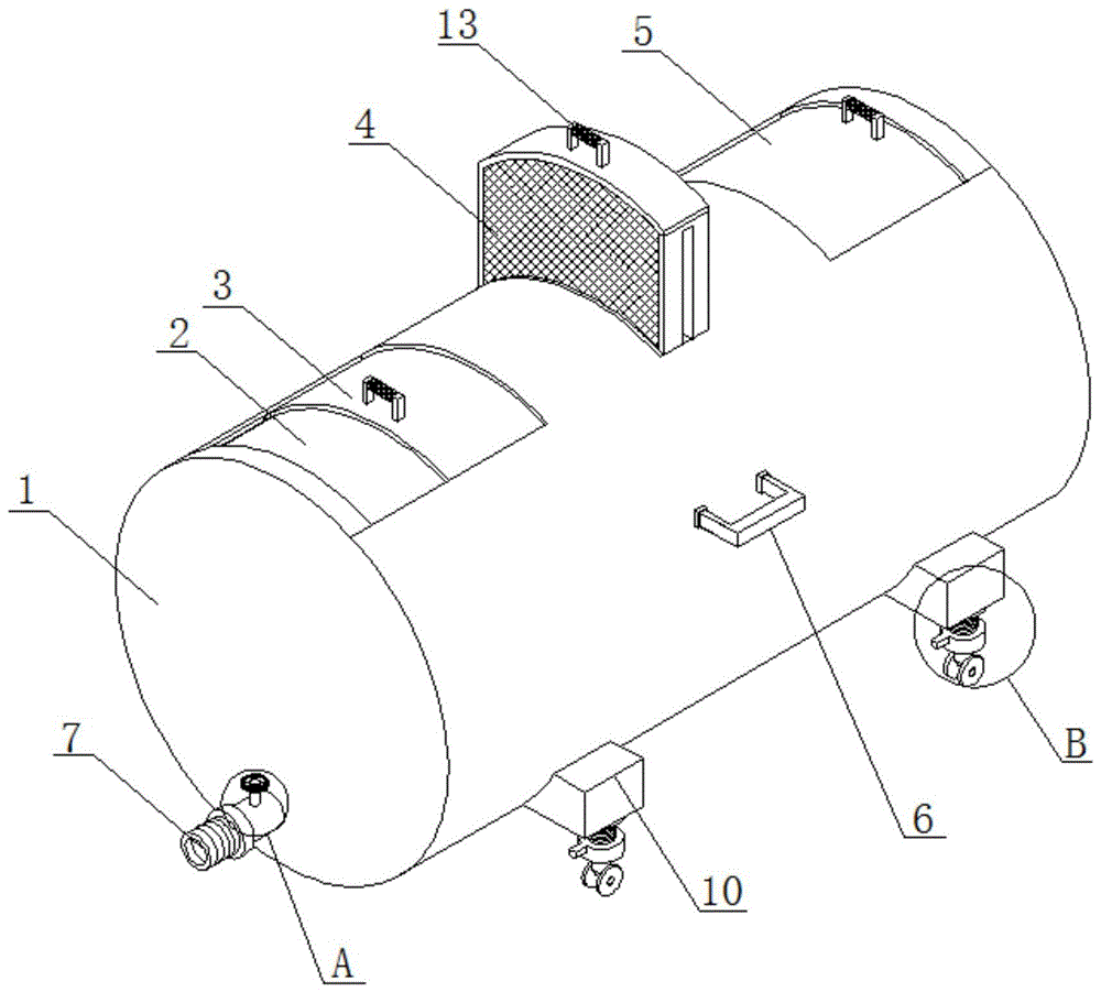 一种方便移动的建筑废水存储装置的制作方法