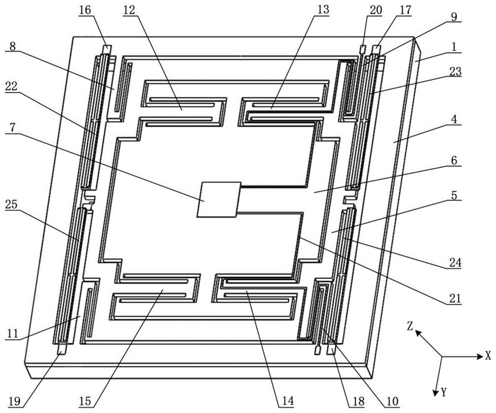 一种压电驱动式隧道磁阻面内检测的微陀螺装置的制作方法