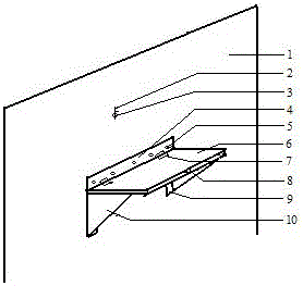 一种设置于墙壁上的折叠写字台的制作方法