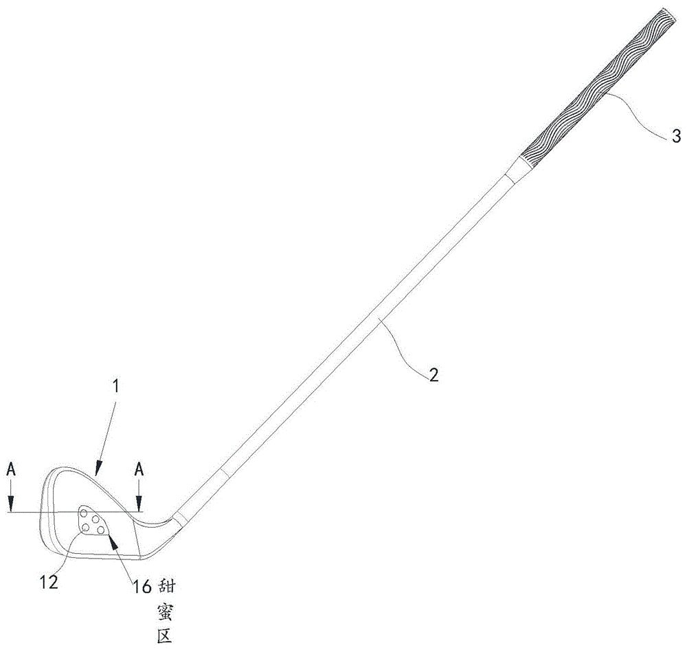 一种可识别击球点的高尔夫球杆的制作方法