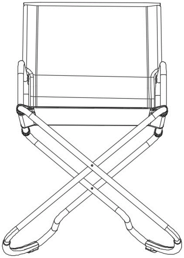 一种交叉收拢结构的摇椅的制作方法