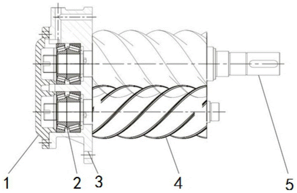 一种压缩机出气端轴承压紧结构改进装置的制作方法