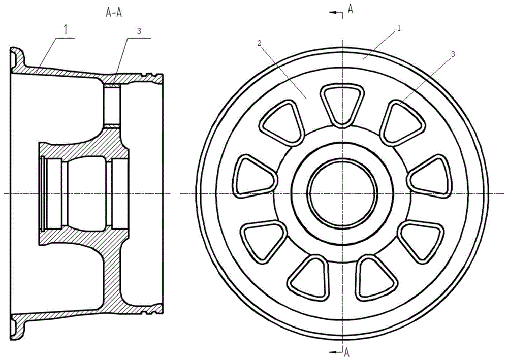 一种降应力减重抗疲劳机轮的制作方法