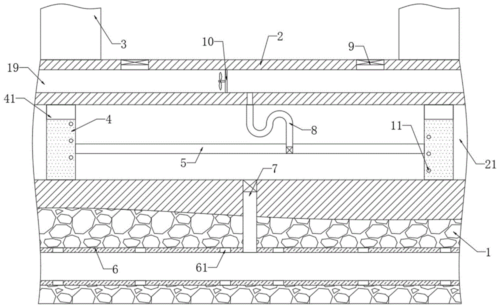 一种防潮型地下车库建筑结构的制作方法